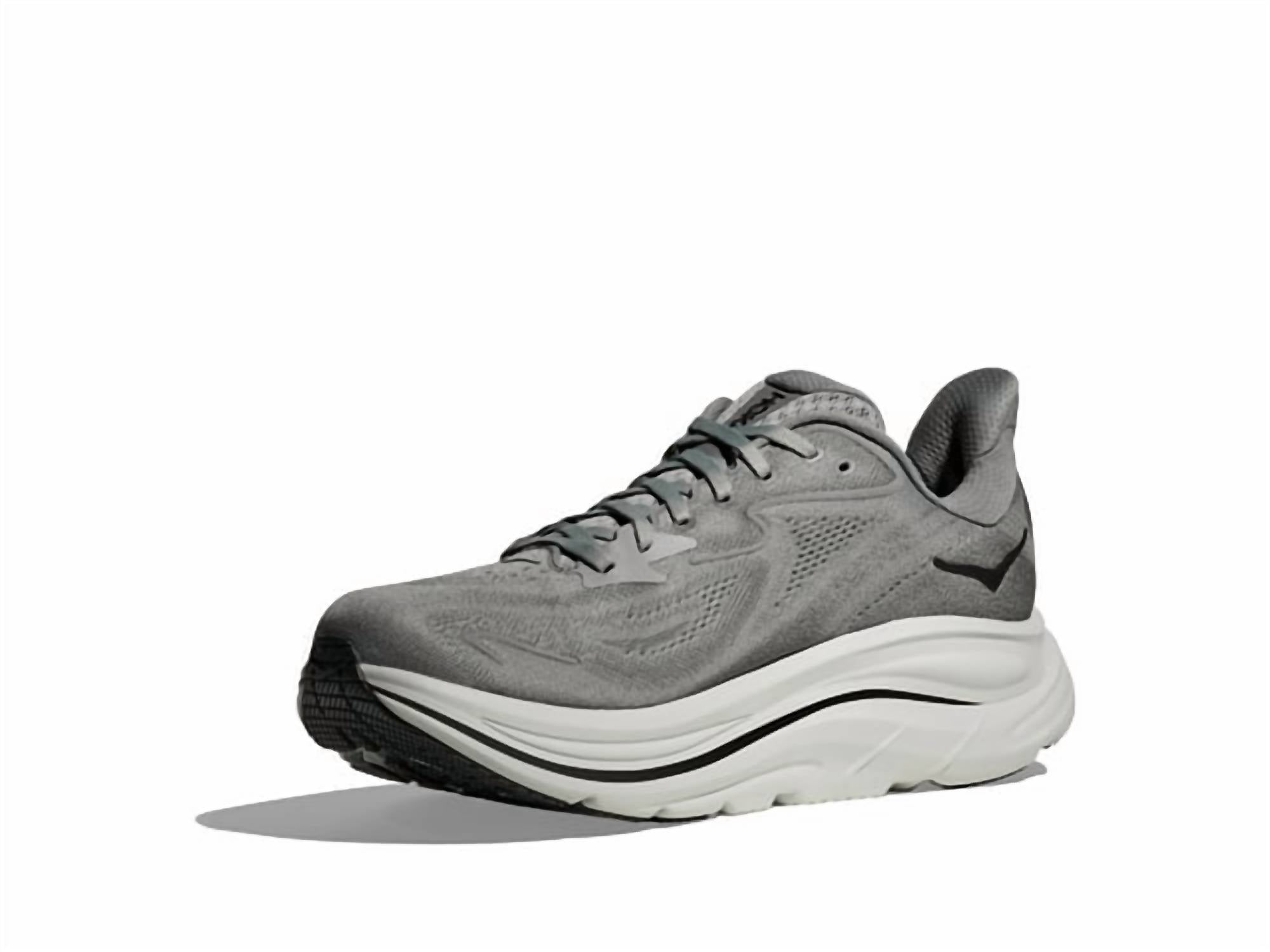 Hoka Men's Clifton 10 Running Shoes in galactic grey asteroid - men's sneaker
