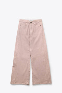 Q2 - Wide Leg Trousers With Twill