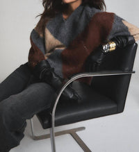 DELUC Micah V Neck Sweater in grey melange - women's sweater - alternate view