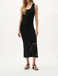 Joseph Ribkoff - Sweater Knit Sleeveless Midi Dress