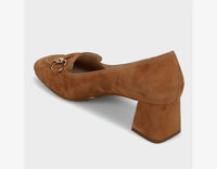 VANELi Women's Ashlan Square-toe Loafer in russet suede - women's flats - detail view