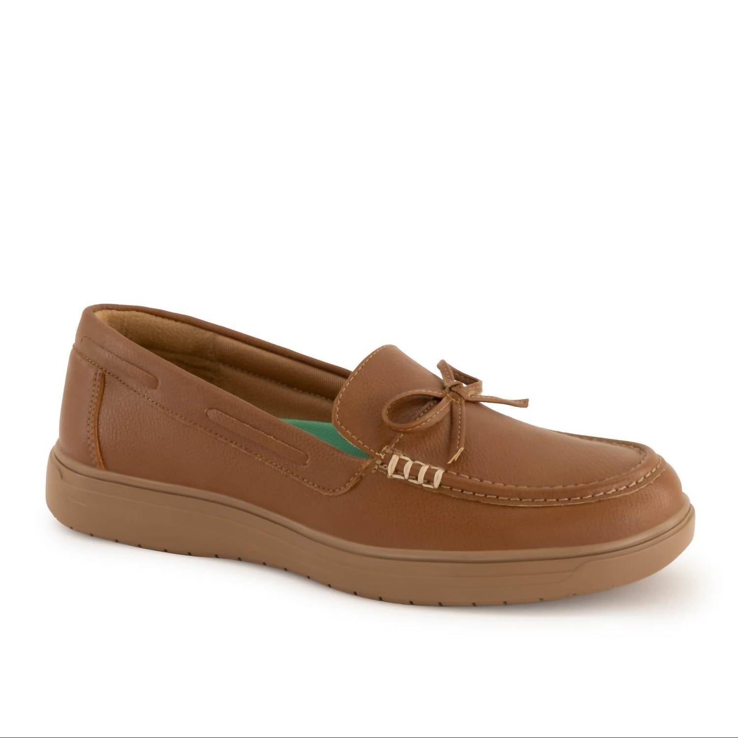 Andrea Women's Bow Detail Loafer in brown - women's flats