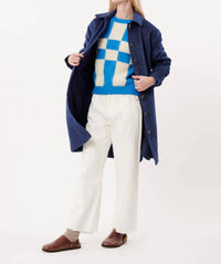 FRNCH Solar Coat in bleu marine - women's jacket
