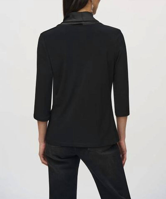 Joseph Ribkoff - Silky Knit And Satin Fitted Top