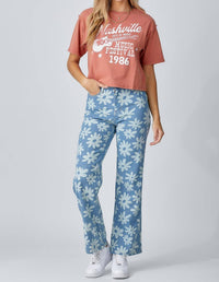 Baevely By Wellmade - Nashville Music Fest Cropped Tee