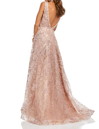 Sherri Hill - V-Neck Bodice Prom Dress