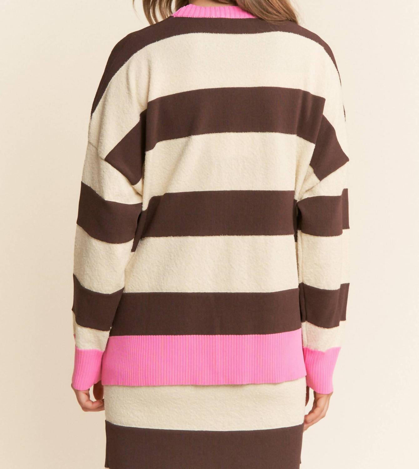 J.Nna - Lisa Striped Soft Knit Sweater