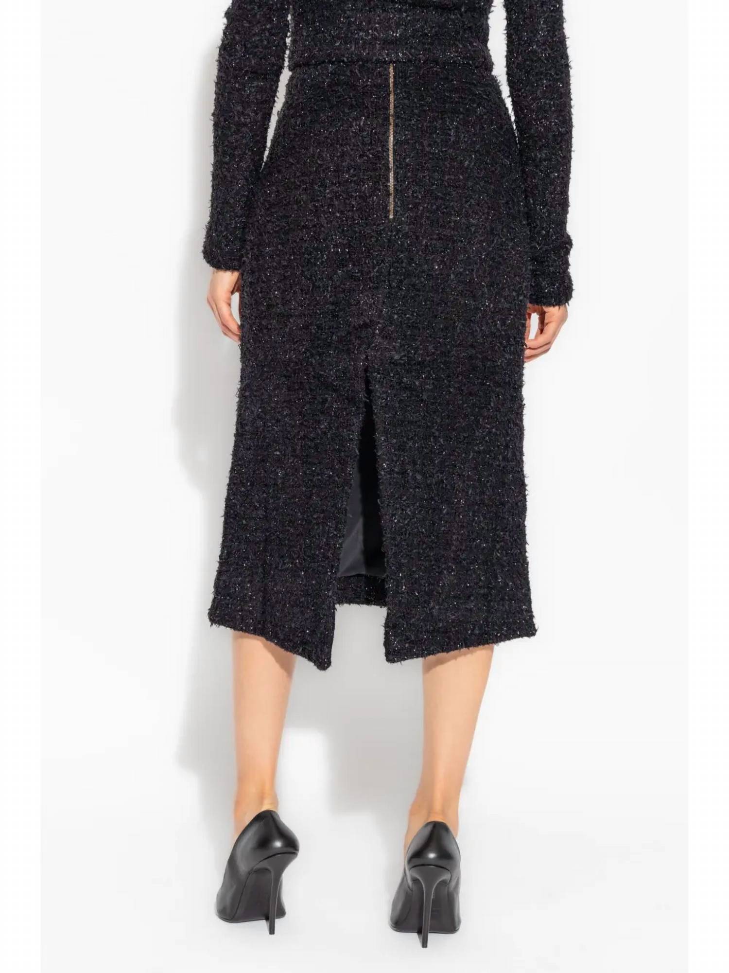 Balenciaga - Tweed Midi Skirt