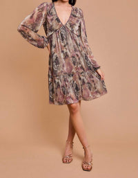 GILLI Chloe Shimmer Dress in floral - women's dress