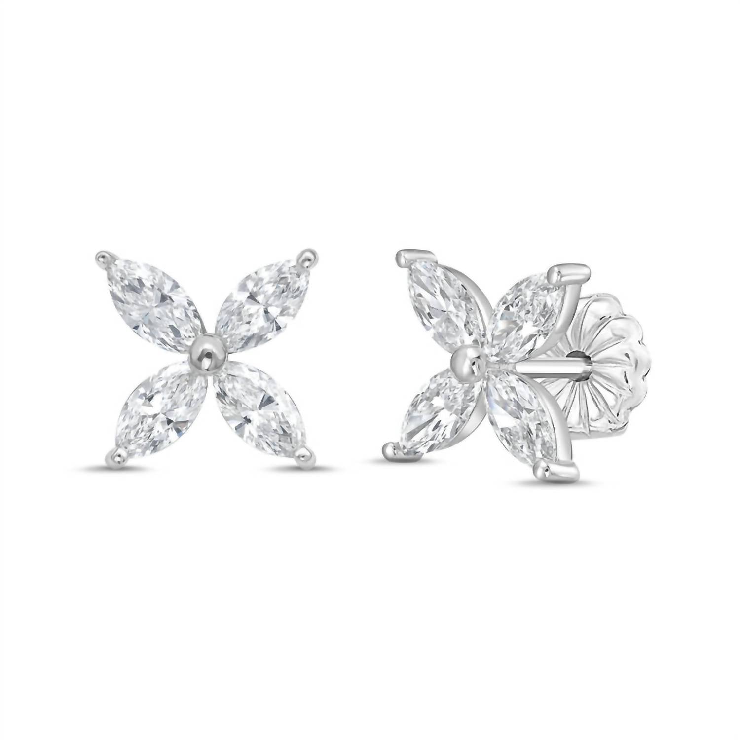 Diana M Jewels - Women's Marquise Lab-grown Diamond Stud Earrings (5.00 Tcw) - Statement