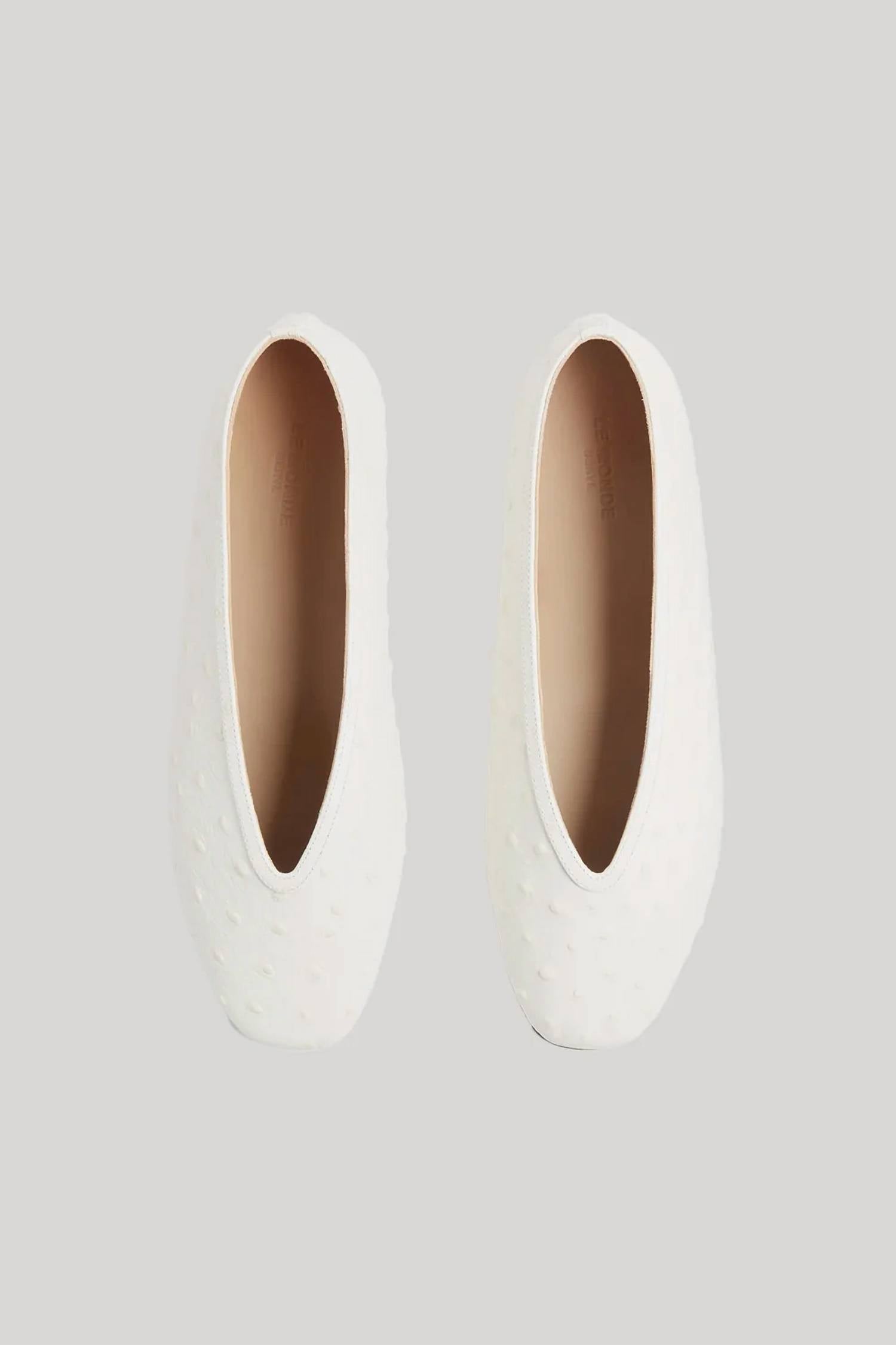 Le Monde Béryl - Women's Regency Ostrich Leather Ballet Flats