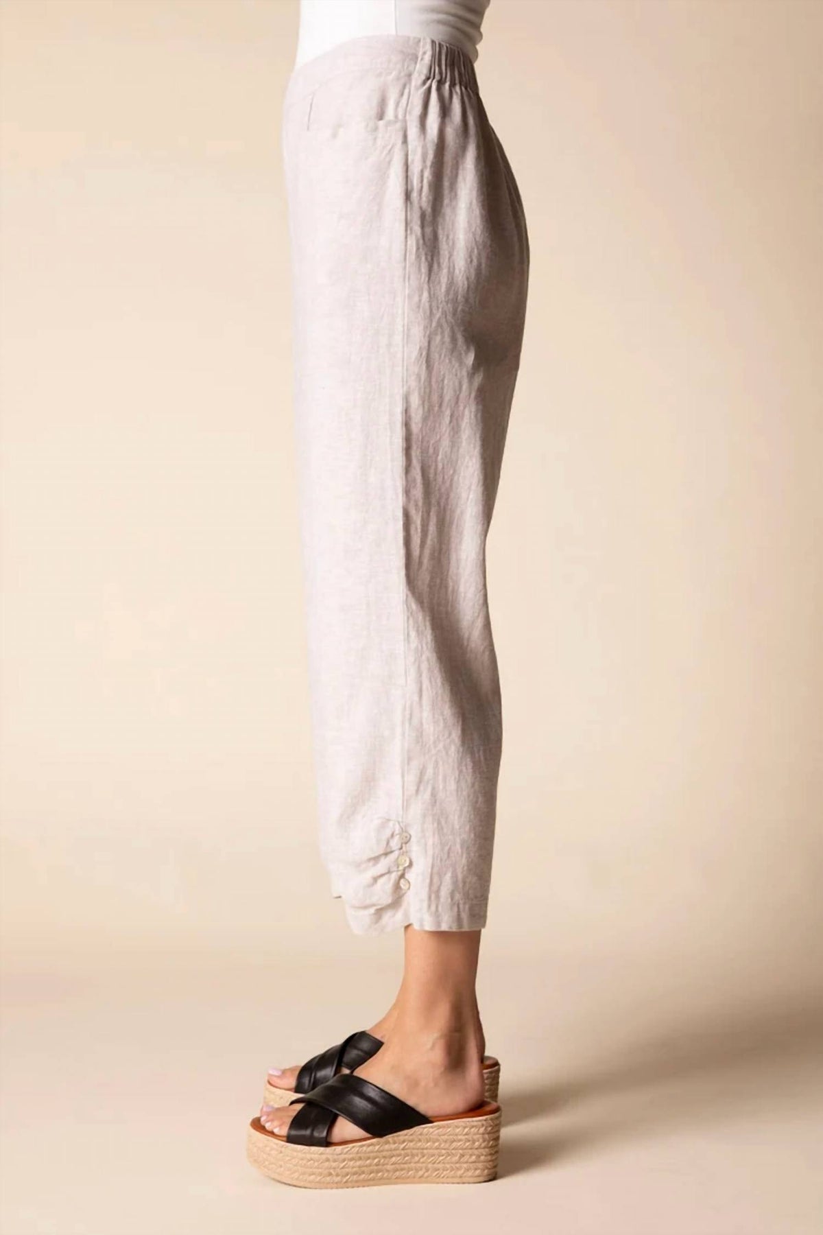 Habitat - Pleat Button Capri