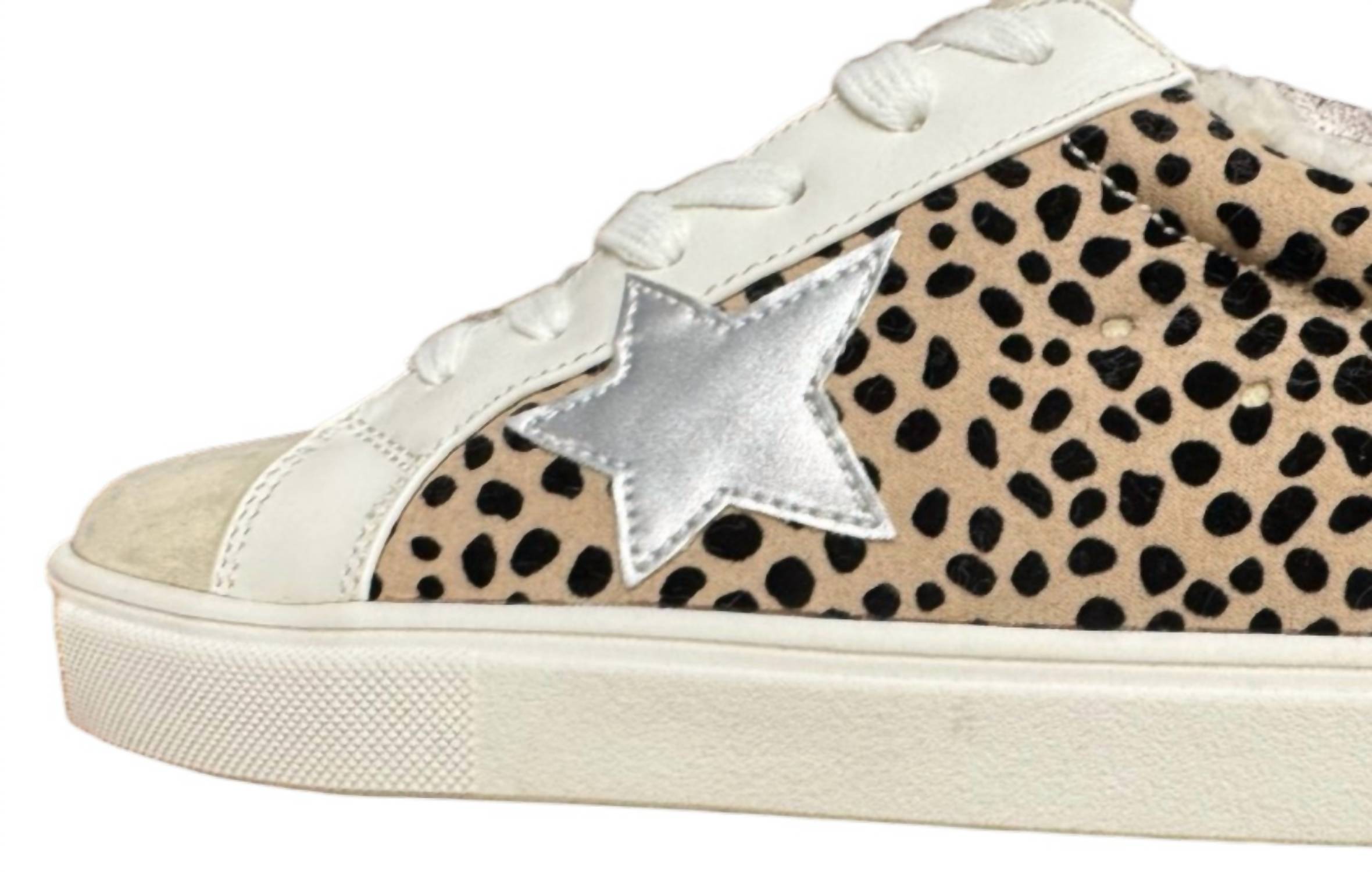 Let's See Style Women's Fur Lined Tennis Shoes in cheetah - women's sneaker - alternate view