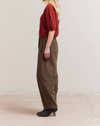 GRADE & GATHER 3/4 Sleeve Knit Top in maple - women's blouse - alternate view