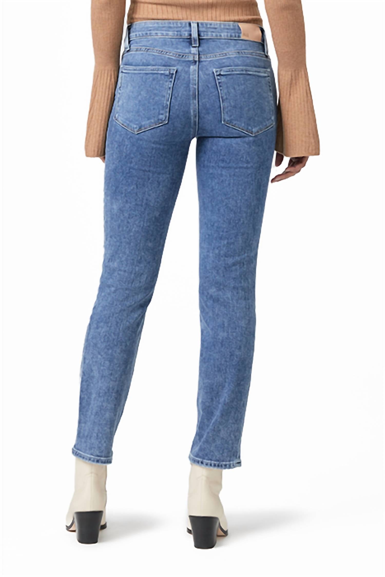 Paige - Amber Mid Rise Straight Leg Jean