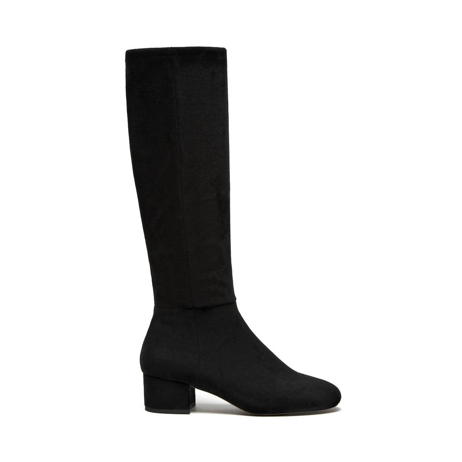 SILENT D Women's Stretch Microsuede Knee High Boot in black - women's shoe