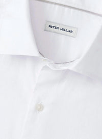 PETER MILLAR Highlands Soft Twill Cotton Shirt in white - men's shirt - alternate view