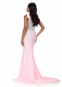 Ashleylauren - Pearl Embellished Corset Gown