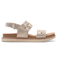 Clarks Women's Arwell Glide Sandal in metallic combi - women's sandal - detail view