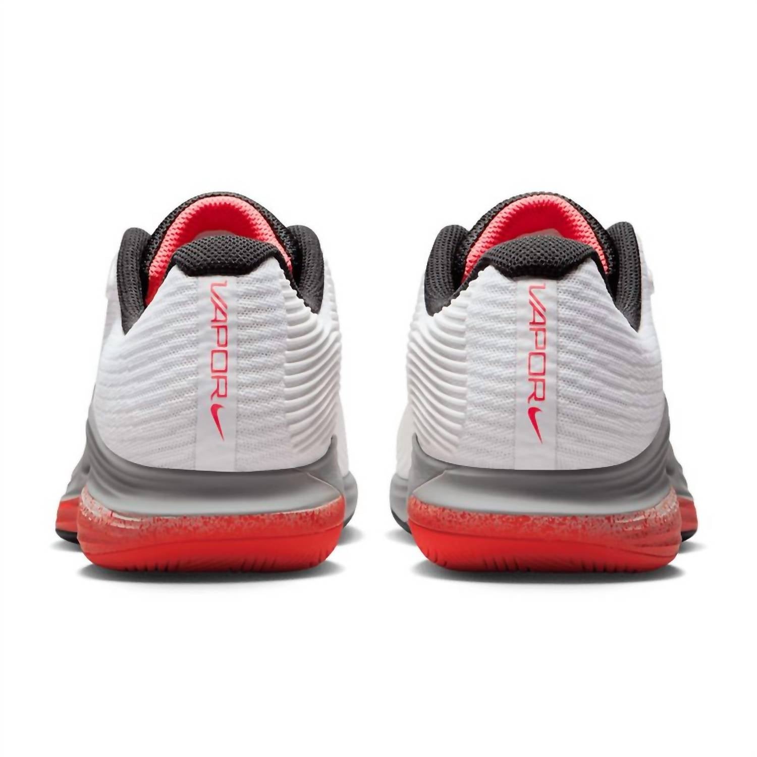 NIKE Women's Zoom Vapor 12 Hard Court Premium Tennis Shoes in white hot lava wolf grey - women's shoe - view 4