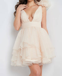 Jovani - Fit And Flare Short Dress