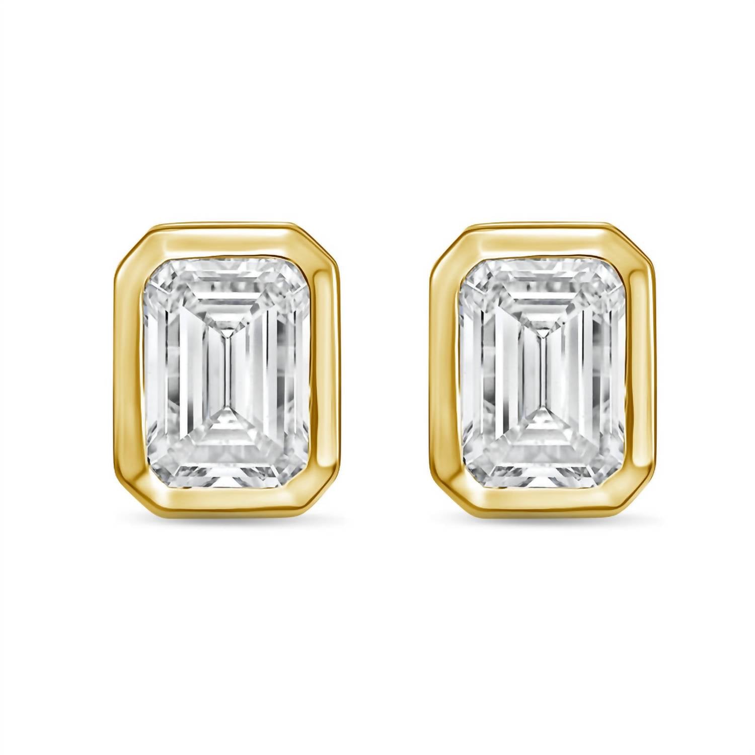 Diana M Jewels - Women's Emerald Lab-grown Diamond Stud Earrings (15.00 Tcw) - Grand