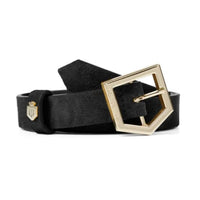 Fairfax & Favor Women's Sennowe Belt in black suede - women's accessory