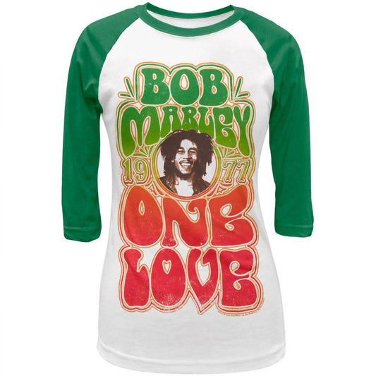 Bob Marley - Teen's One Love 1977 Juniors Raglan T-shirt