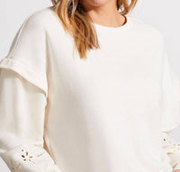 Tribal - Embellished Crew Neck Pullover Top