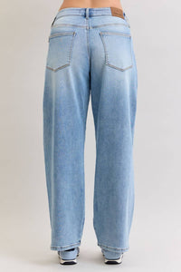 Judy Blue High Waisted Wilhelmina Rigid Magic Jeans in light blue - women's jeans - detail view