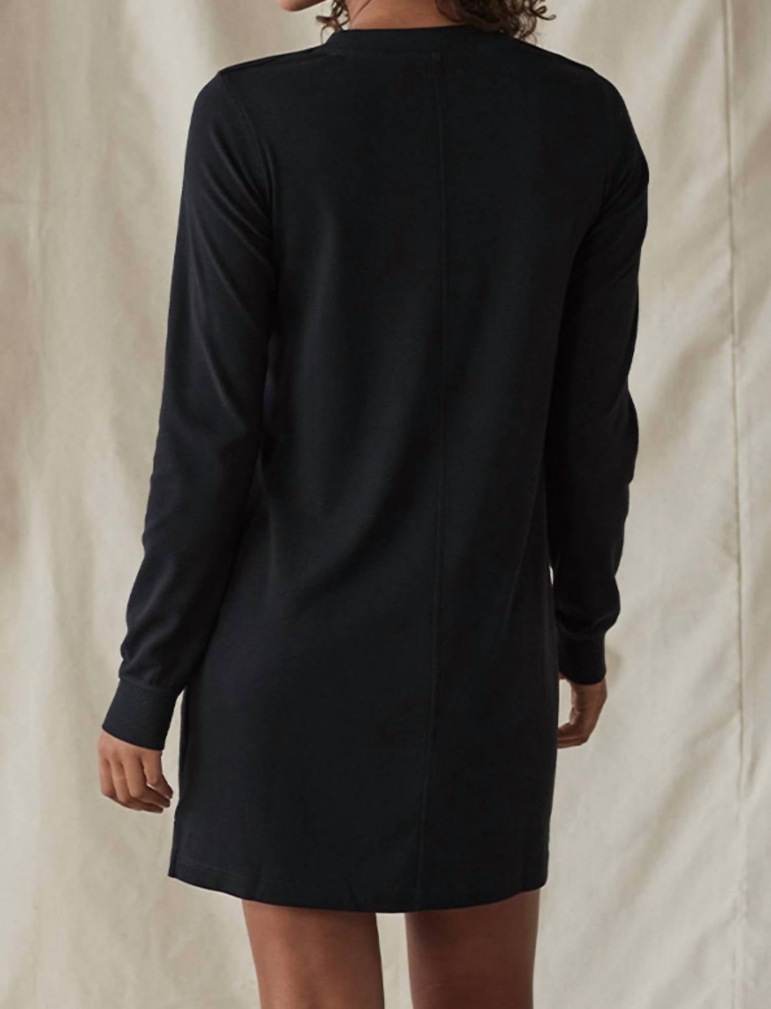 The Normal Brand Puremeso Everyday Dress in black - women's dress - detail view