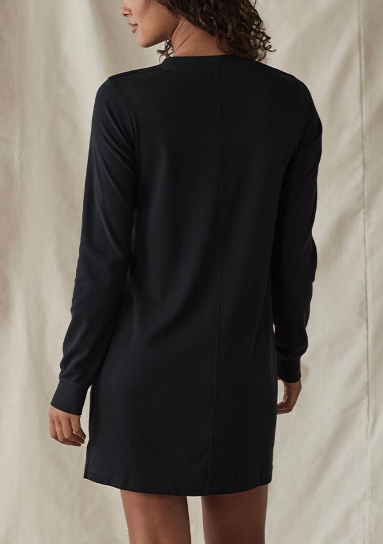The Normal Brand Puremeso Everyday Dress in black - women's dress - alternate view