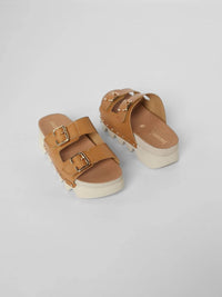 Bussola - Women's Cleopatra Buckle Strap Slide Sandal