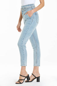 DEAR JOHN DENIM Roxie Snap Denim Jeans in carolina beach - women's jeans - detail view