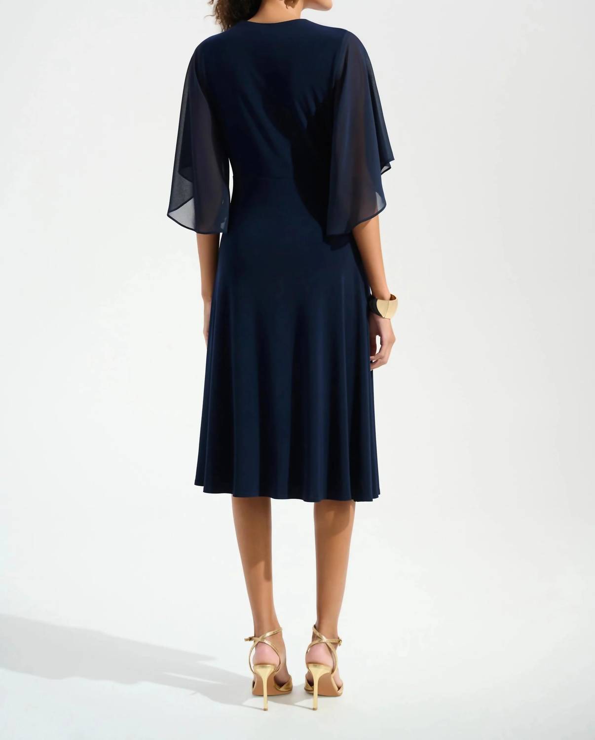 Joseph Ribkoff - Surplice Neck Fit And Flare Dress