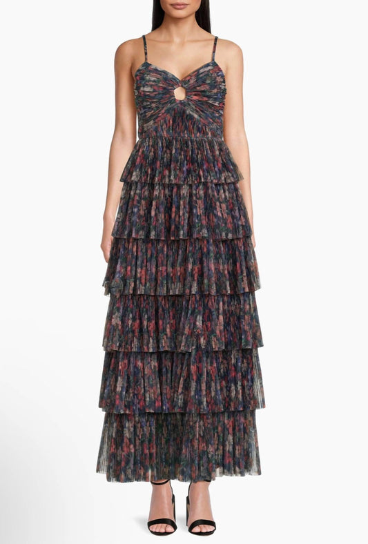 Hutch - Rosey Floral Tiered Gown