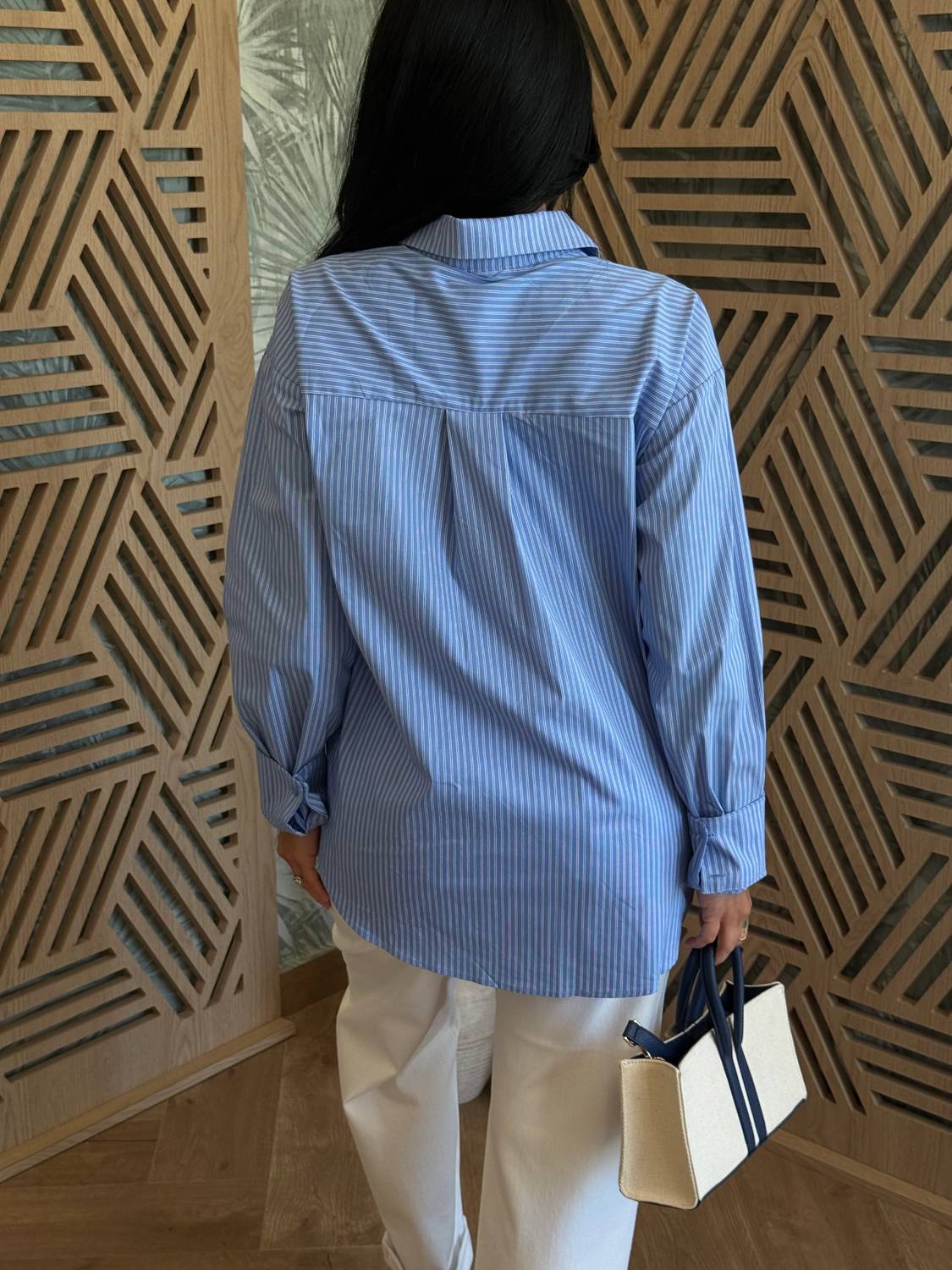 English Factory - Flower Trim Striped Shirt