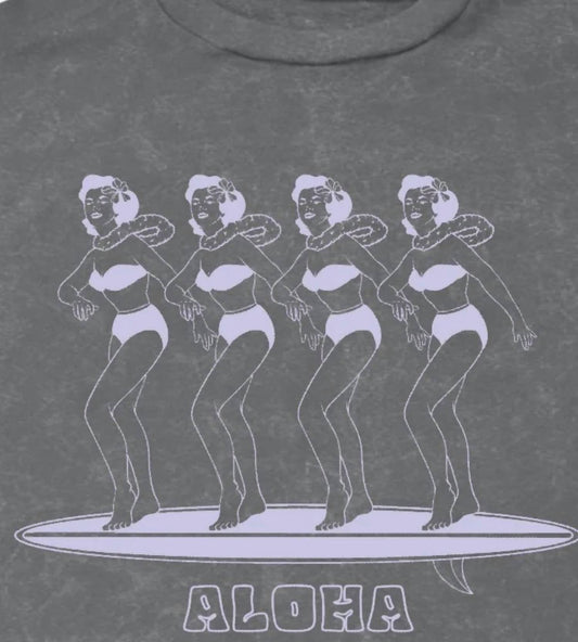 Tiny Whales - Girl's Party Wave Super Tee Top