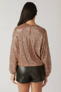 Flying Tomato - Sequin Long Sleeve Top