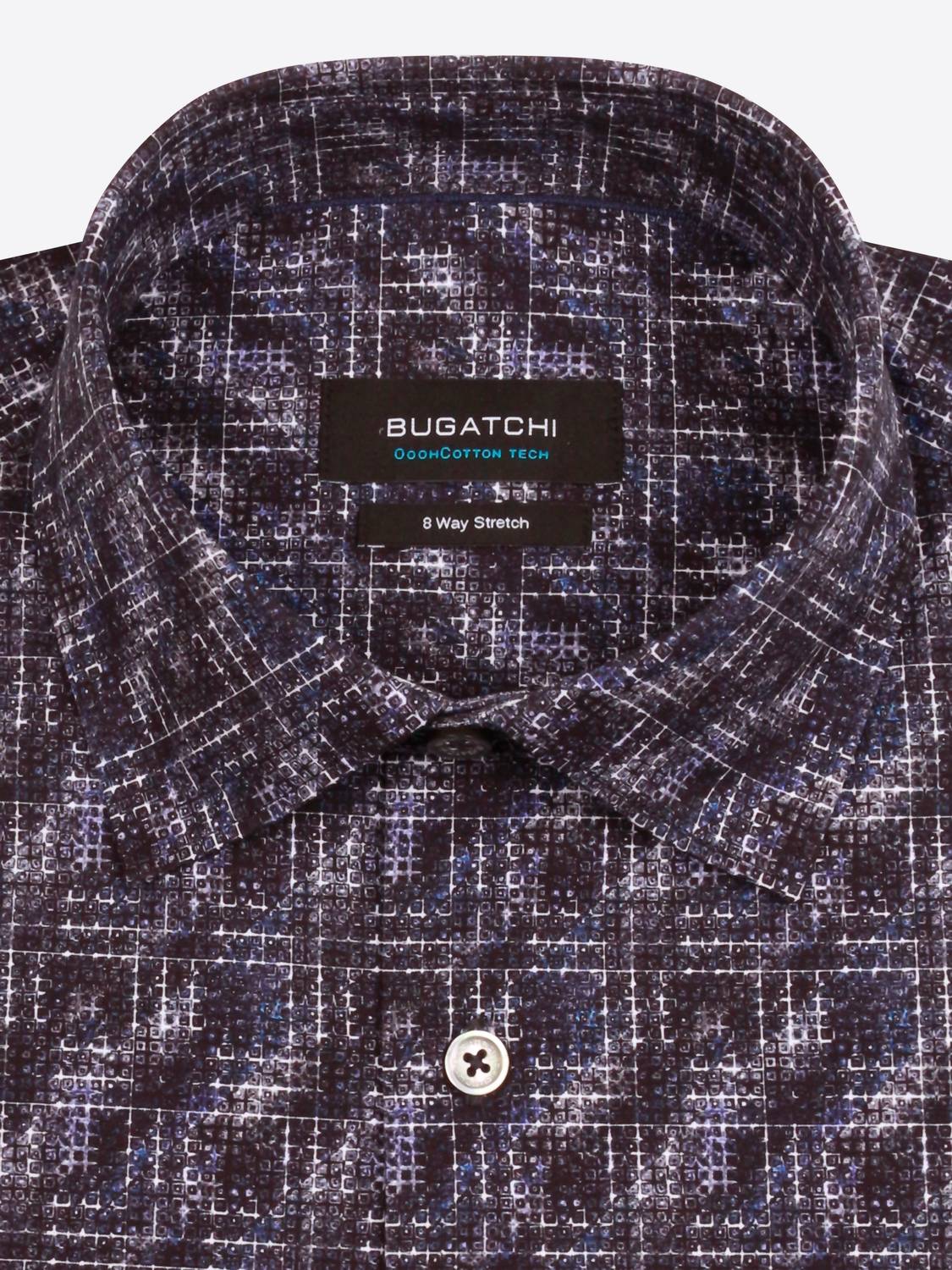 Bugatchi Uomo - Men's Grid Block Oooh Cotton Shirt