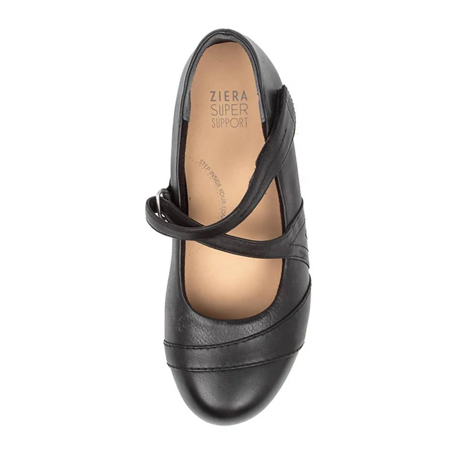 Ziera Women's Xray Mary-jane Flats - Wide in black - women's flats - alternate view