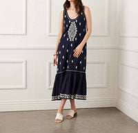 Karen Kane - Embroidered Sleeveless Midi Dress