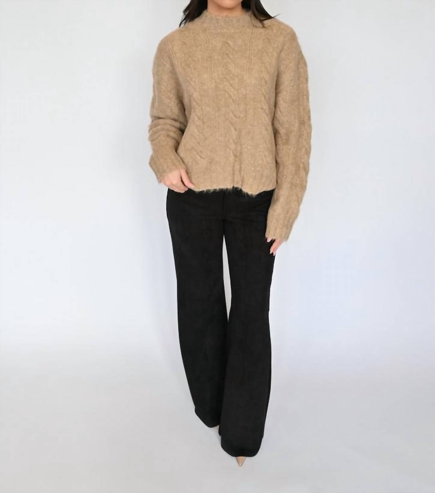 Astr - Violetta Textured Crochet Sweater