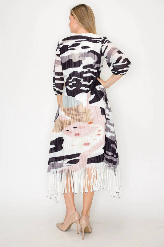 Joh - Janessa Pleated Fringe Dress