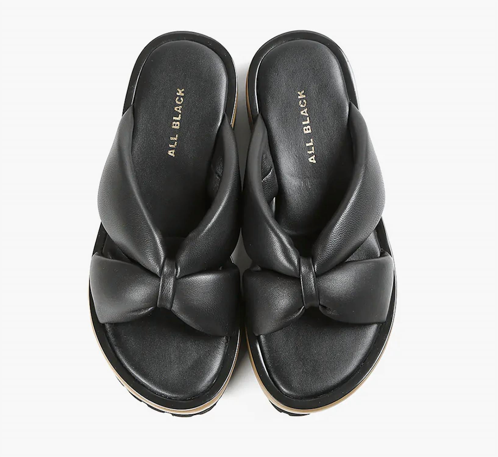All Black - Women's Geisha Sandals