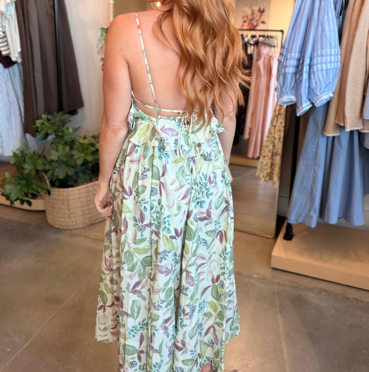 Heyson Audry Floral Ruffle Maxi Statement Dress in green - women's dress - view 5