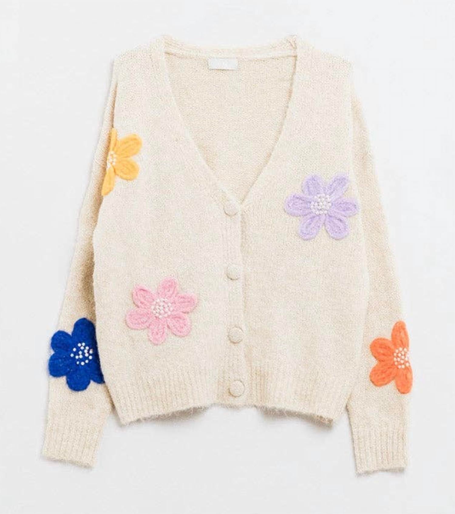 Q2 - Embroidered Flowers Cardigan