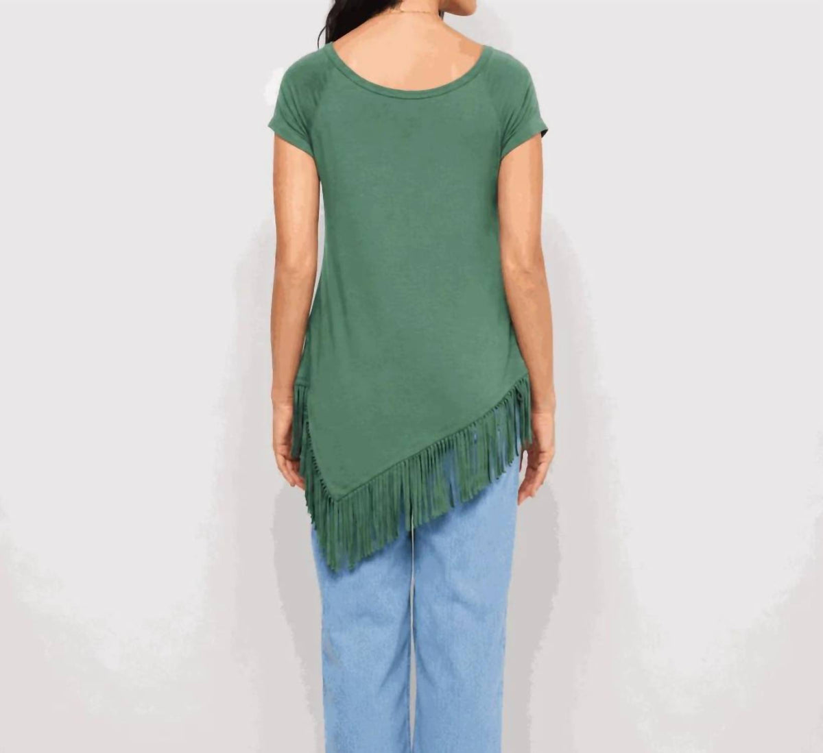Karen Kane - Angled Fringe Top