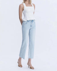Vervet By Flying Monkey - Women's Aileeah High Rise Slim Wide Leg Denim Jeans