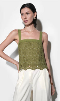 Greylin - Kandace Crochet Lace Sleeveless Top